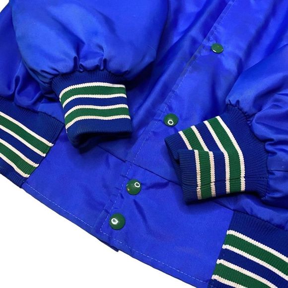 Vintage Seattle Seahawks Jacket Size XL Olympic Peninsula Satin Style Bomber 90s - Picture 8 of 11